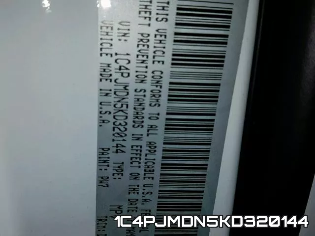 1C4PJMDN5KD320144 фото 2