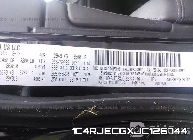 1C4RJECGXJC125744 фото 10