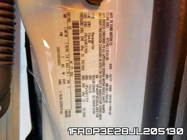 1FADP3E28JL205130 фото 2