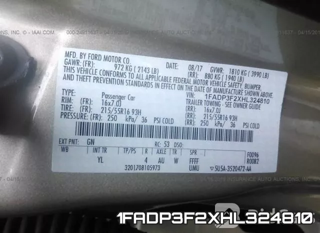1FADP3F2XHL324810 фото 10
