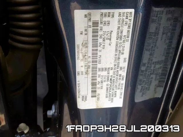 1FADP3H28JL200313 фото 2