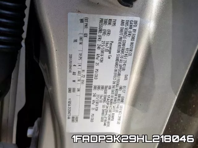 1FADP3K29HL218046 фото 2