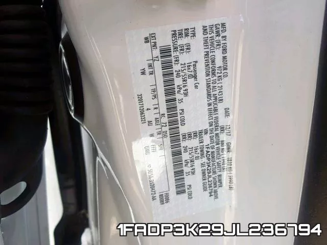 1FADP3K29JL236794 фото 2