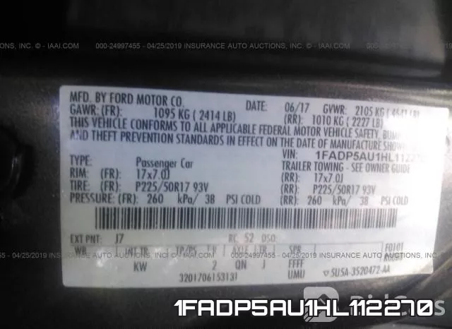 1FADP5AU1HL112270 фото 10