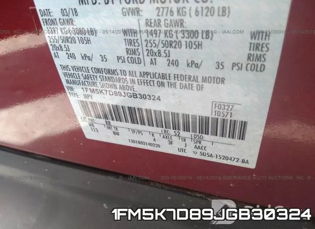 1FM5K7D89JGB30324 фото 10