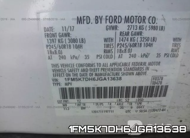 1FM5K7DH6JGA13638 фото 10