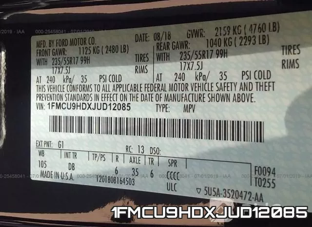 1FMCU9HDXJUD12085 фото 10