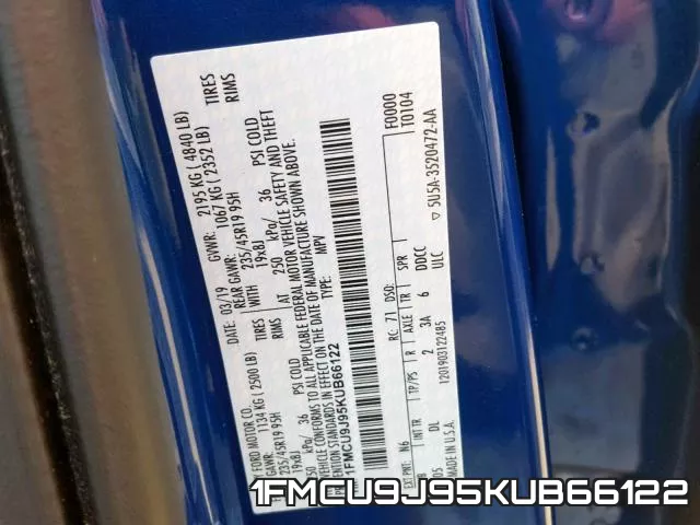 1FMCU9J95KUB66122 фото 2