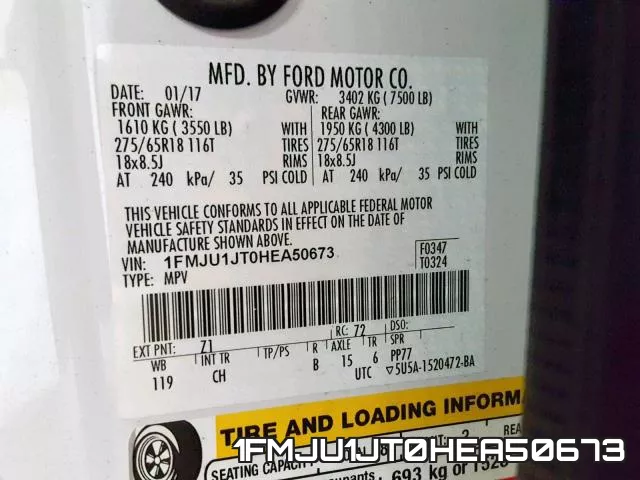 1FMJU1JT0HEA50673 фото 2