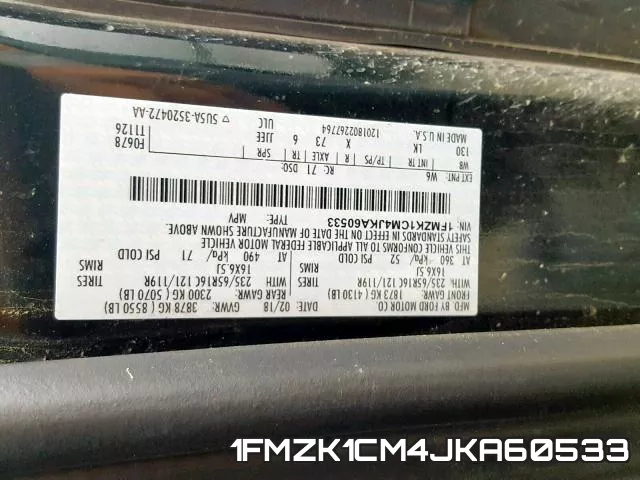 1FMZK1CM4JKA60533 фото 2