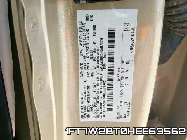 1FT7W2BT0HEE63562 фото 2