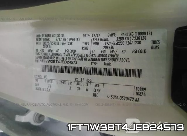 1FT7W3BT4JEB24573 фото 10