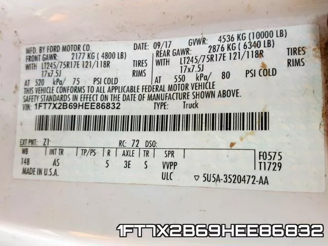 1FT7X2B69HEE86832 фото 2