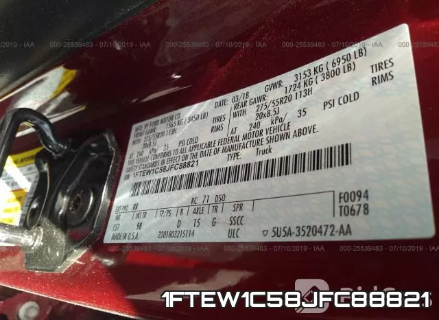 1FTEW1C58JFC88821 фото 10
