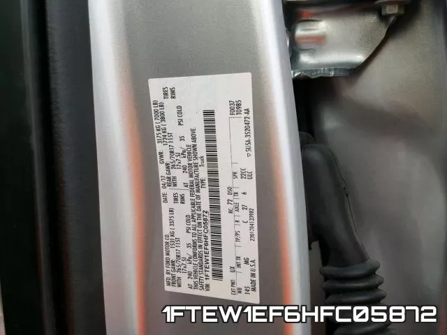 1FTEW1EF6HFC05872 фото 2