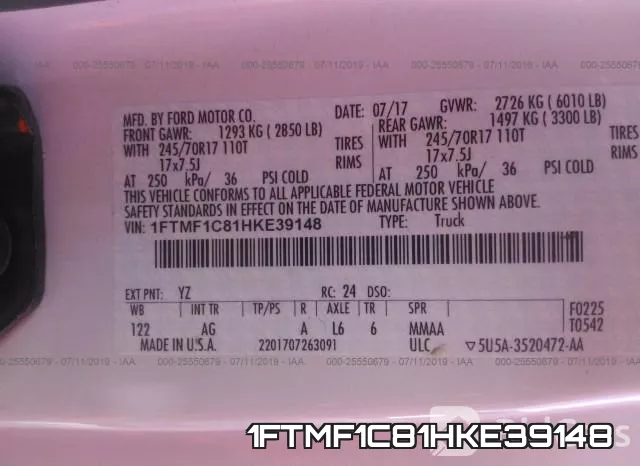 1FTMF1C81HKE39148 фото 10
