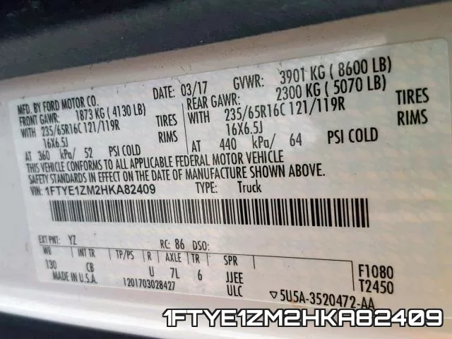 1FTYE1ZM2HKA82409 фото 2
