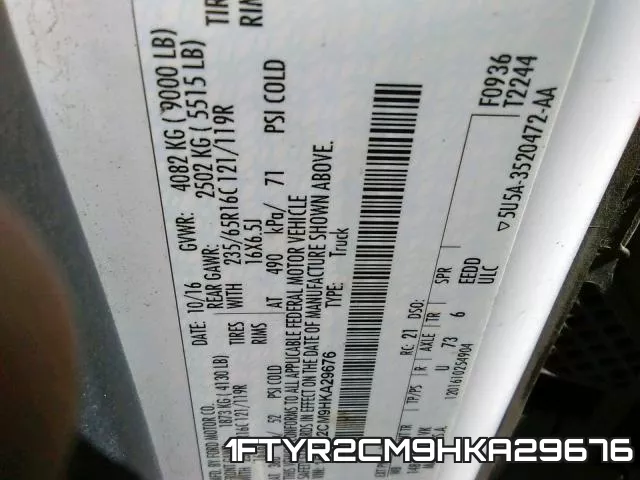 1FTYR2CM9HKA29676 фото 2