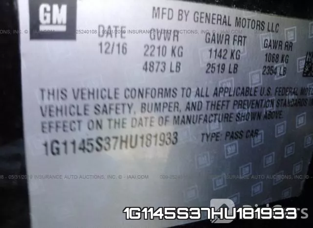1G1145S37HU181933 фото 10