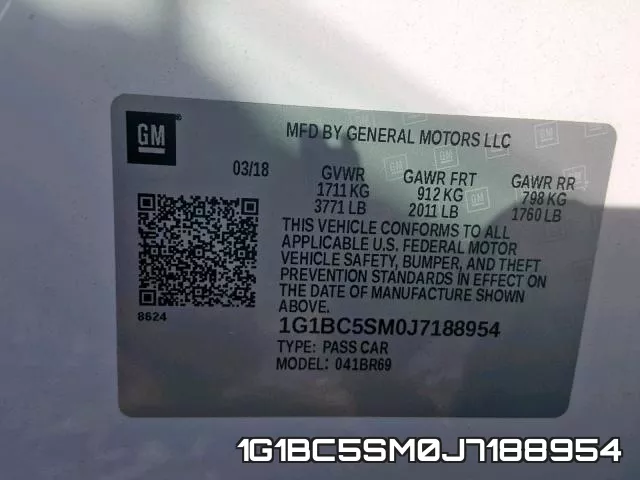 1G1BC5SM0J7188954 фото 2