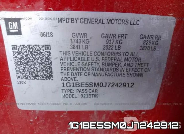 1G1BE5SM0J7242912 фото 10