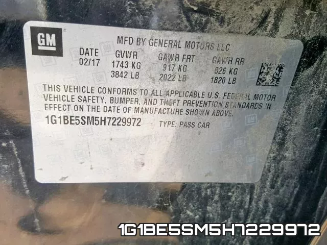 1G1BE5SM5H7229972 фото 2