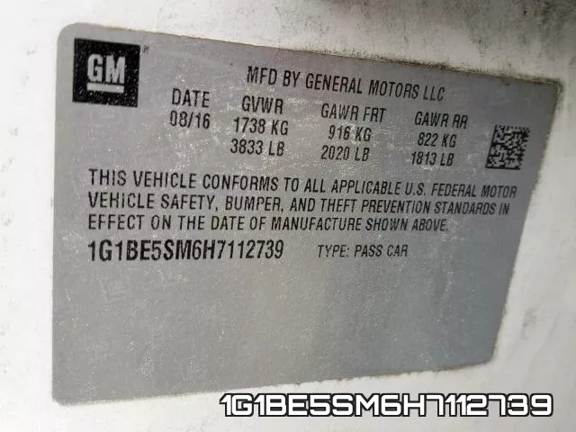 1G1BE5SM6H7112739 фото 2