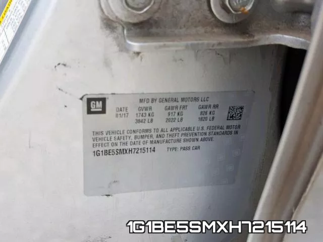 1G1BE5SMXH7215114 фото 2
