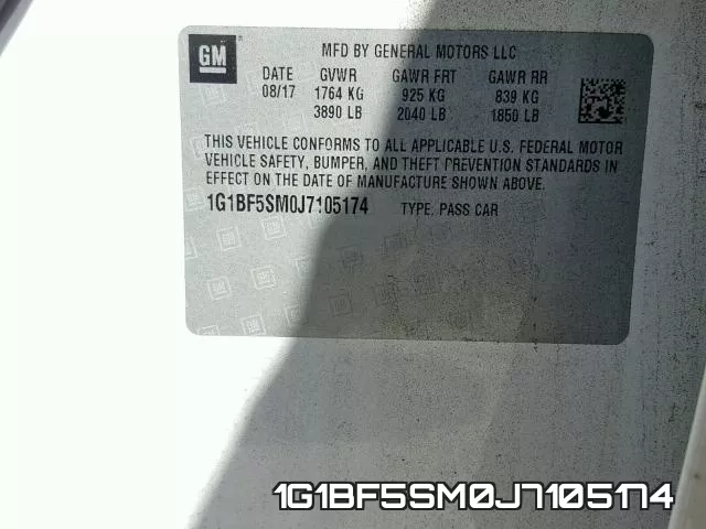 1G1BF5SM0J7105174 фото 2