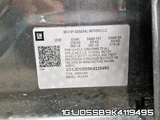 1G1JD5SB9K4119495 фото 2