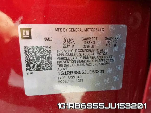 1G1RB6S55JU153201 фото 2