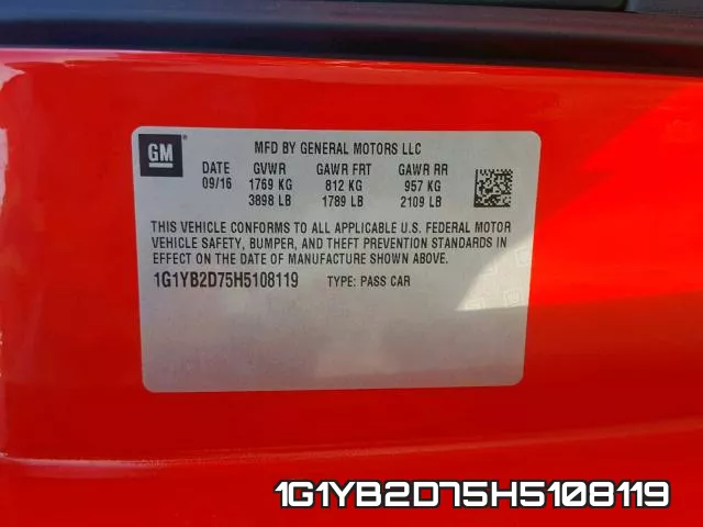 1G1YB2D75H5108119 фото 2