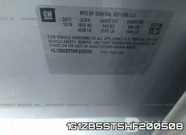 1G1ZB5ST5HF200508 фото 10