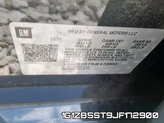 1G1ZB5ST9JF172900 фото 2