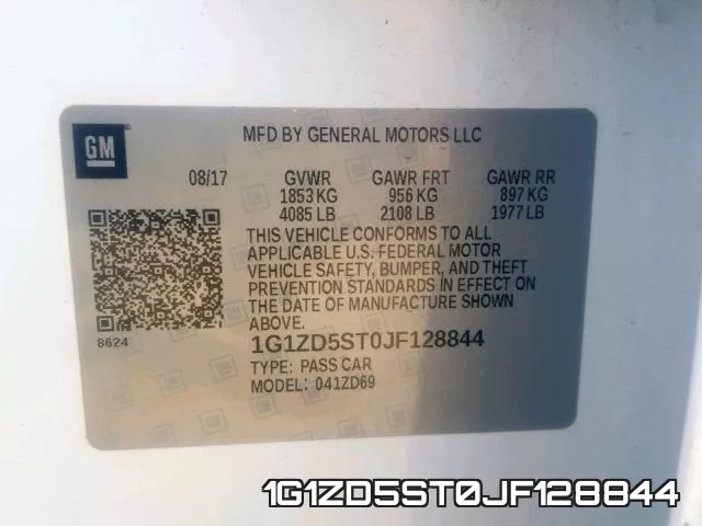 1G1ZD5ST0JF128844 фото 2