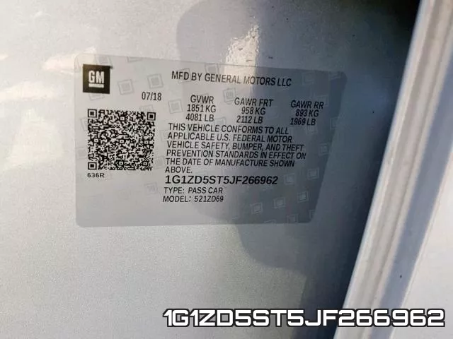 1G1ZD5ST5JF266962 фото 2