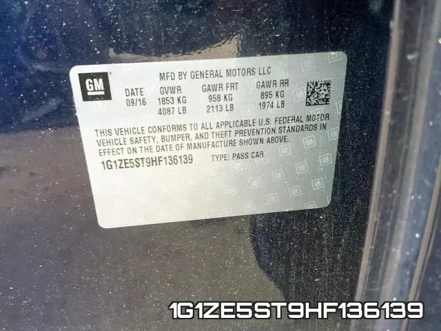 1G1ZE5ST9HF136139 фото 2