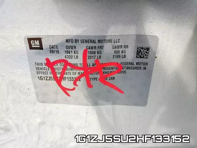 1G1ZJ5SU2HF133152 фото 2