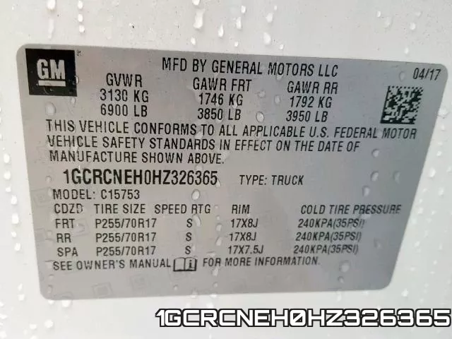 1GCRCNEH0HZ326365 фото 2