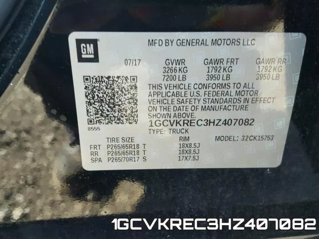 1GCVKREC3HZ407082 фото 2
