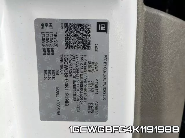 1GCWGBFG4K1191988 фото 2