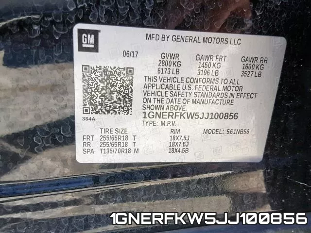 1GNERFKW5JJ100856 фото 2