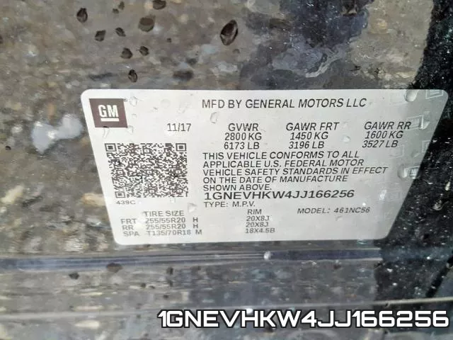 1GNEVHKW4JJ166256 фото 2