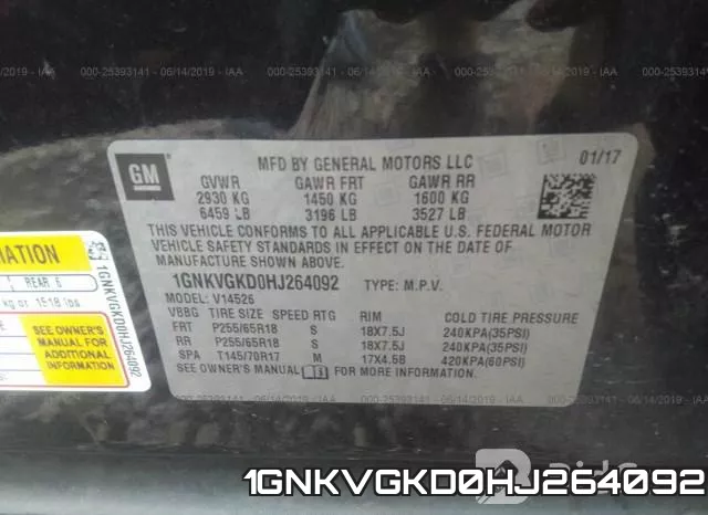 1GNKVGKD0HJ264092 фото 10