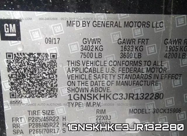 1GNSKHKC3JR132280 фото 10