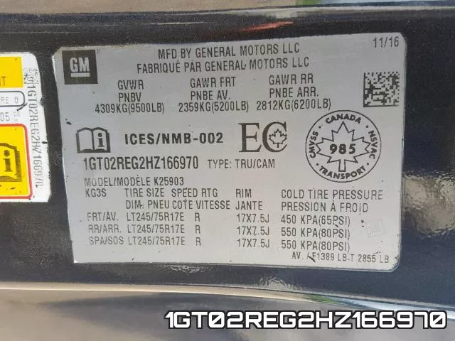 1GT02REG2HZ166970 фото 2