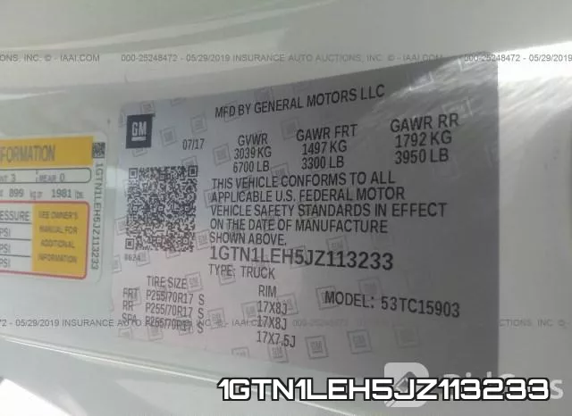 1GTN1LEH5JZ113233 фото 10