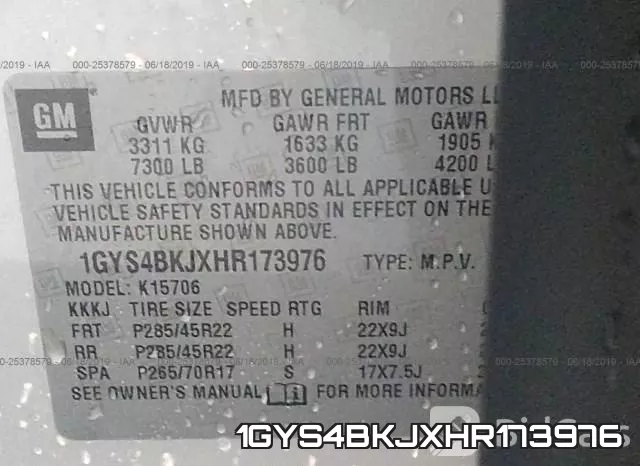 1GYS4BKJXHR173976 фото 10