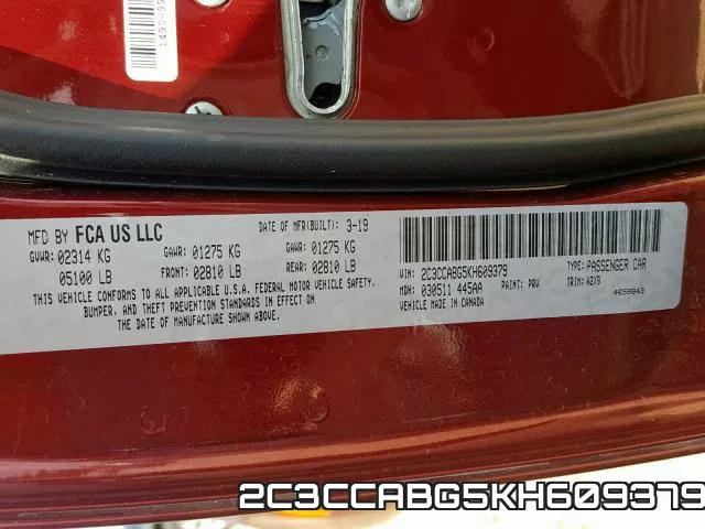 2C3CCABG5KH609379 фото 2