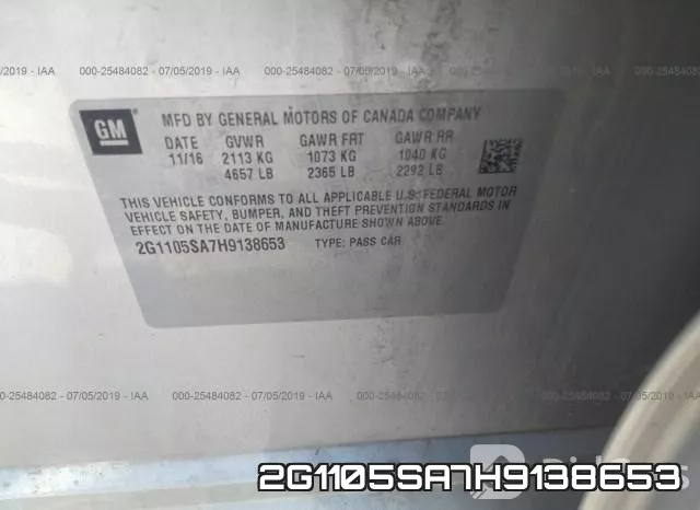 2G1105SA7H9138653 фото 10